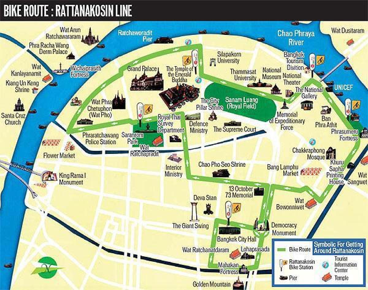Bangkok (Krung Thep) mapa ścieżek rowerowych