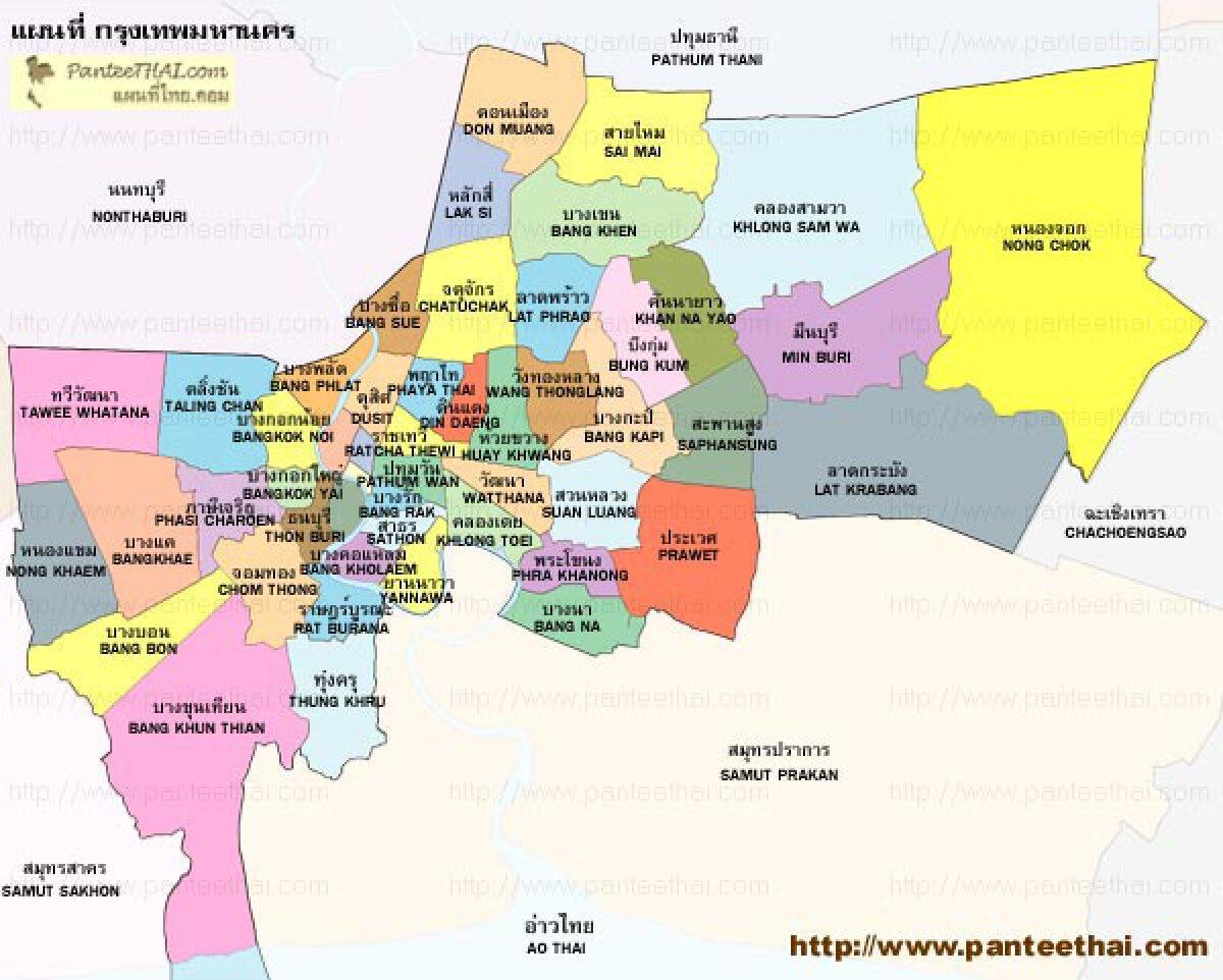 Mapa dzielnicy Bangkok (Krung Thep)