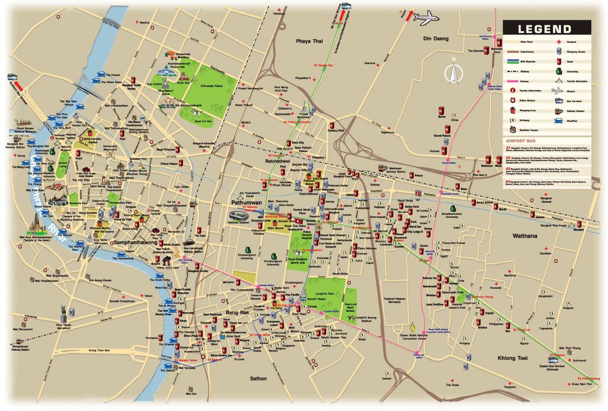 Mapa miasta Bangkok (Krung Thep)