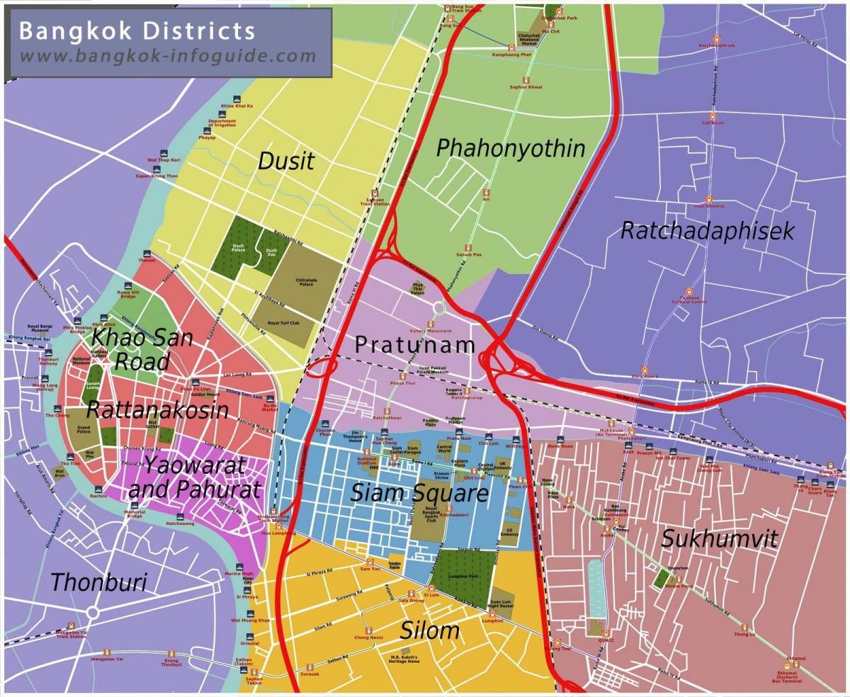 Mapa okolic Bangkoku (Krung Thep)