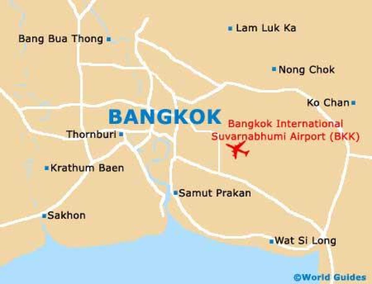 Mapa lotnisk Bangkok (Krung Thep)
